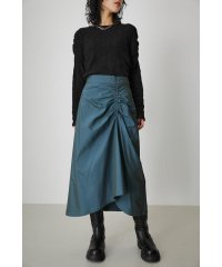 AZUL by moussy/SHIRRING CHAMBRAY MIDI SKIRT/504885811
