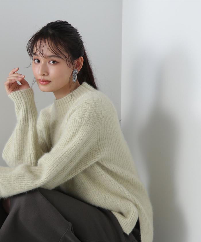 NATURAL BEAUTY BASIC - NATURAL BEAUTY BASIC  ファインタッチヘアリーニット NATURAL BEAUTY BASIC（ナチュラルビューティーベーシック）の