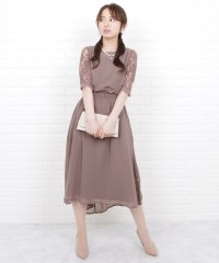Lace Ladies/レースレディース Lace Ladies 花柄袖レースフィッシュテールフォーマルワンピースドレス/502773844
