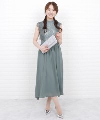 Lace Ladies/レースレディース Lace Ladies フリルノースリーブロングパーティドレス・ワンピース/503355860