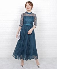 Lace Ladies/レースレディース Lace Ladies 五分袖レースウエストリボンロングワンピースドレス/503711319