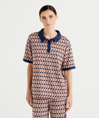 BENETTON (women)/テキスタイルパターン総柄ポロシャツ/504857363