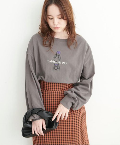 ガールズ刺繍ボリュームスリーブビッグロンtシャツ フリーズマート Free S Mart D Fashion