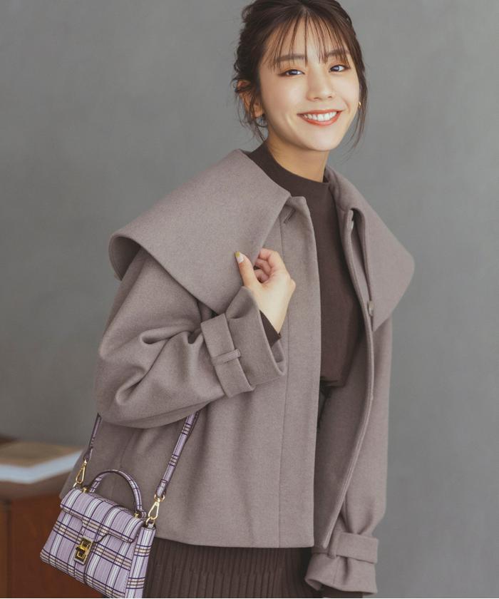 セール 30%OFF】ビッグカラーショートコート(504896028 セール 30%OFF】ビッグカラーショートコート(504896028