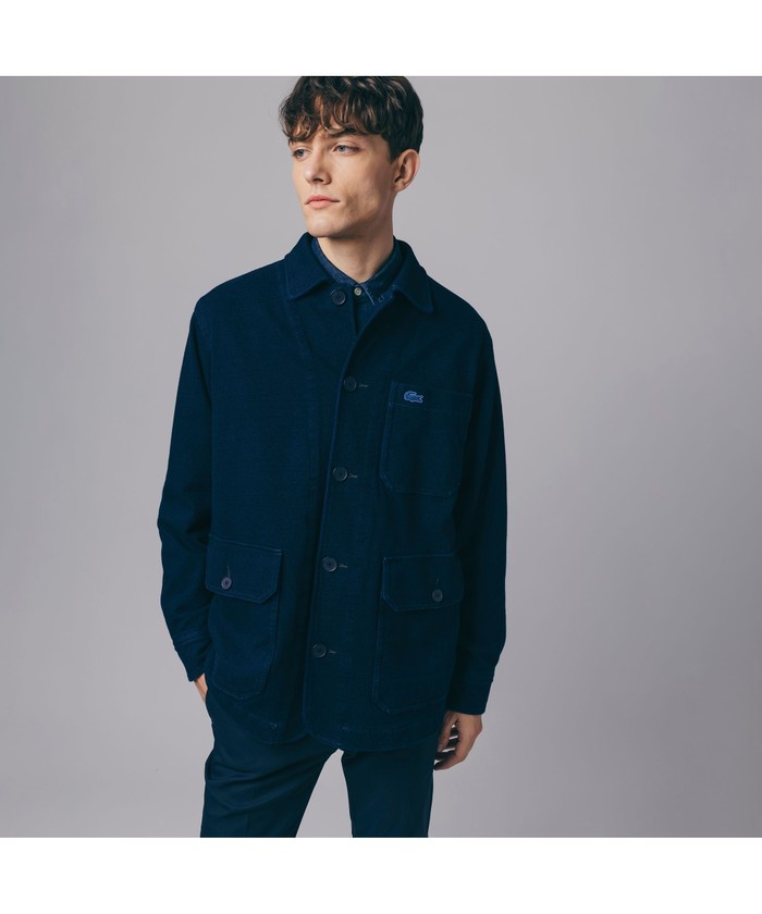 LACOSTE インディゴ ピケ カバーオール セール】ラコステ LACOSTE インディゴピケカバーオール