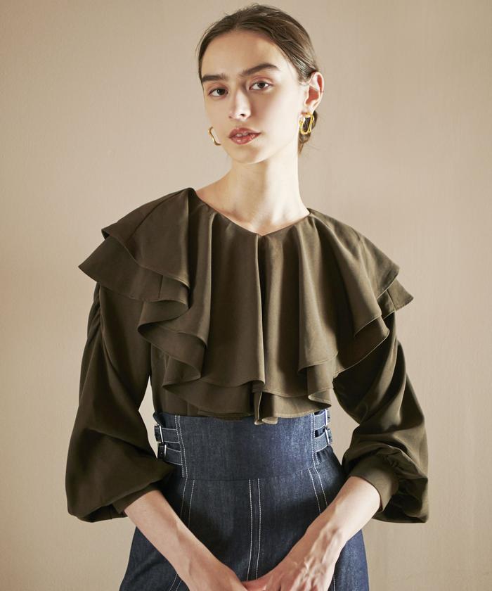 セール】ラッフルケープ風ブラウス(504899231) | AND COUTURE