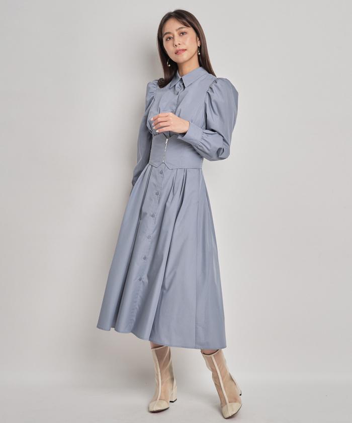 クーポン】【セール 50%OFF】コルセットベルトボリューム袖