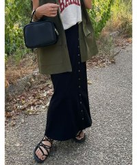 Re:EDIT/リエディ Re:EDIT [Re:EDIT×megumi][mgm______2427コラボ][低身長サイズ有]ジョーゼットポンチオープンスナップナロースカート/504899278