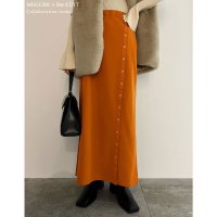 Re:EDIT/リエディ Re:EDIT [Re:EDIT×megumi][mgm______2427コラボ][低身長サイズ有]ジョーゼットポンチオープンスナップナロースカート/504899278