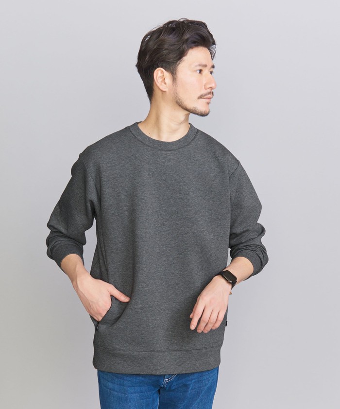 WEB限定 WARDROBE SMART】ダブルニット クルーネック スウェット