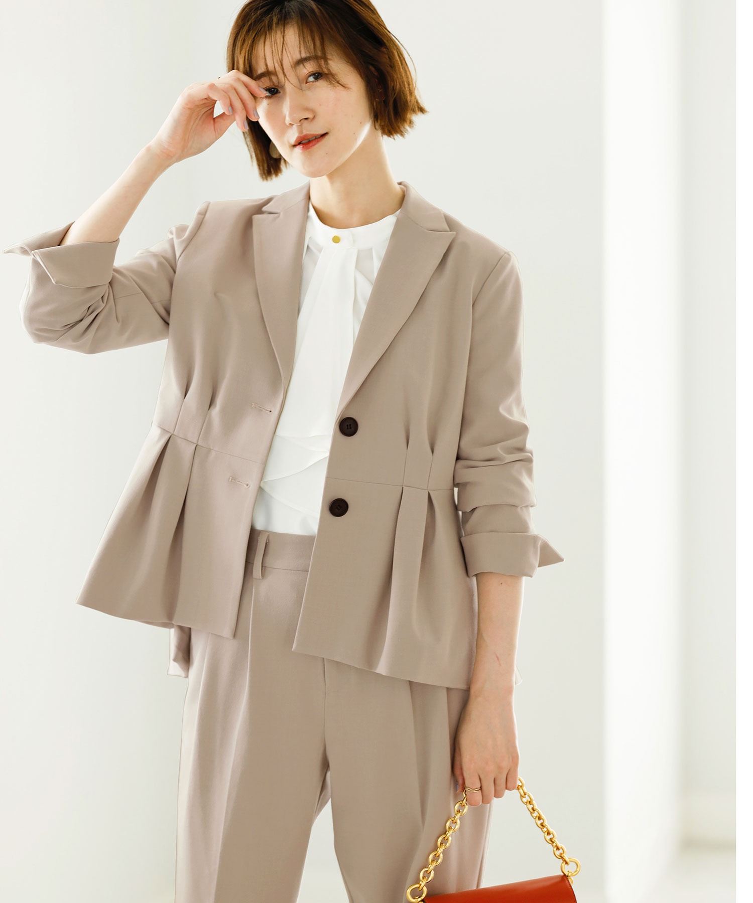 値下げ bananarepublic パンツスーツ ブルー サイズL (6