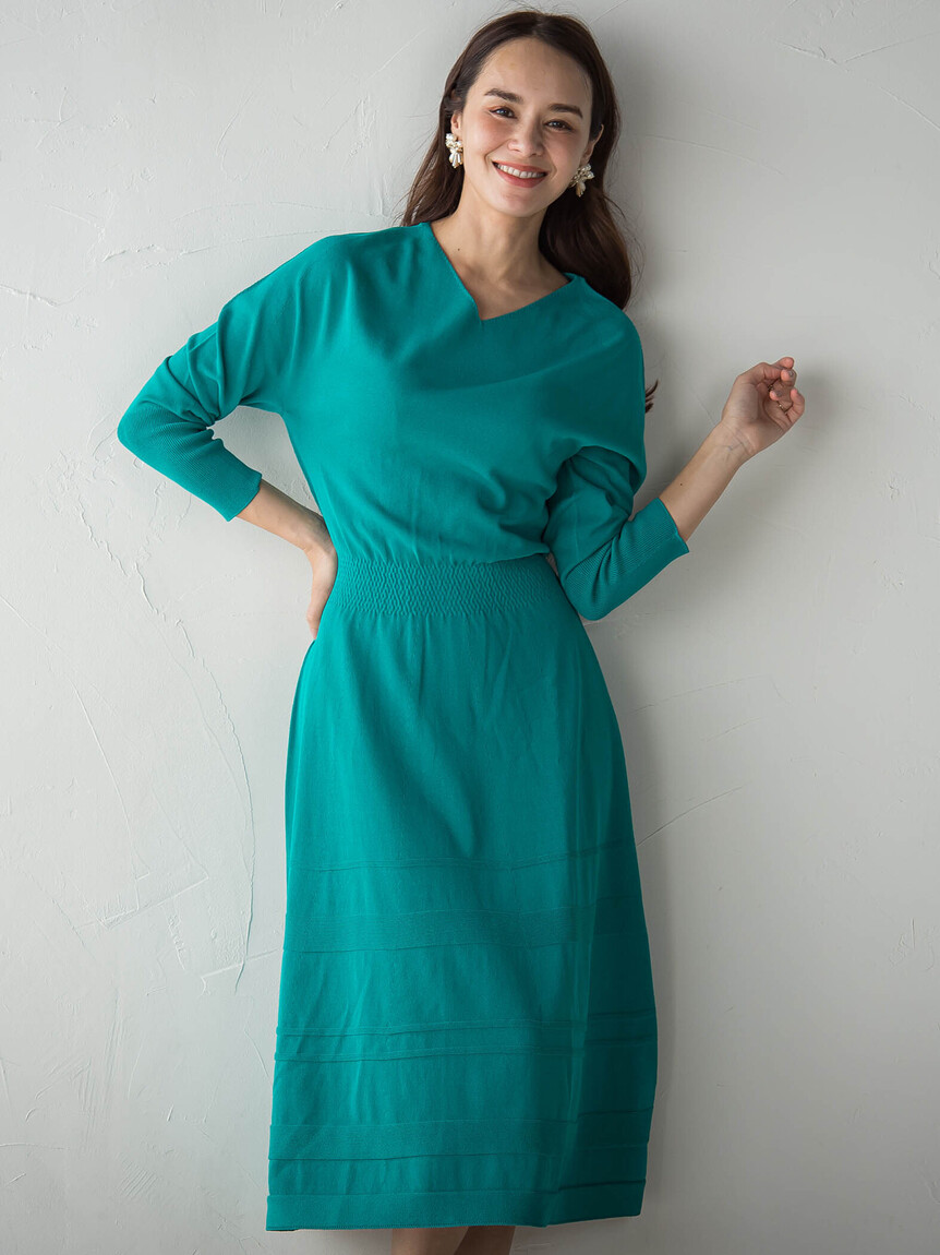 セール 40%OFF】ビアッジョブルー Viaggio Blu 袖リブVネック