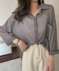 Jasmine Grandiflorum/ジャスミングランディフローラム Jasmine Grandiflorum 【Jasmine】シアー素材涼しげシースルー長袖シャツ/504902132