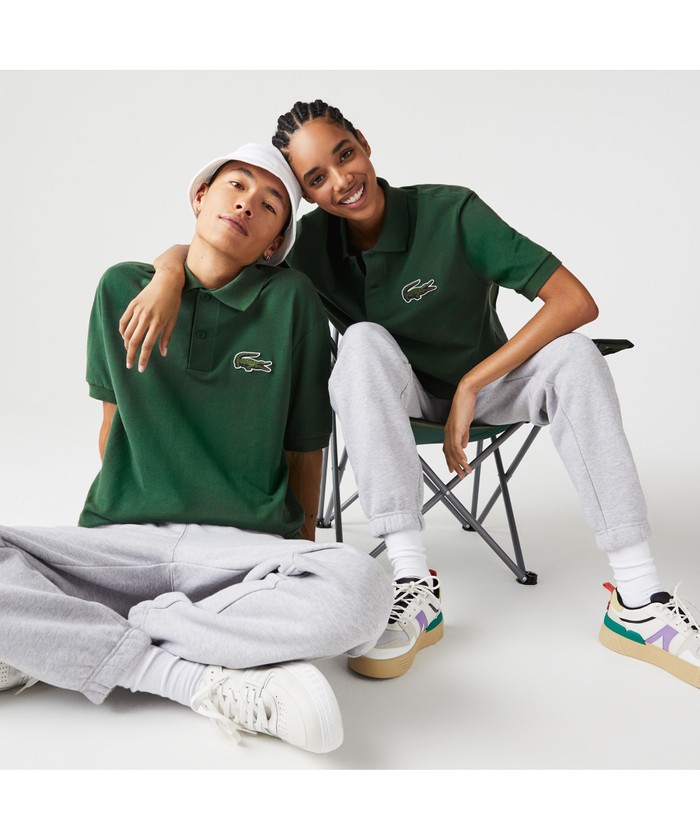 ラコステ LACOSTE ルーズフィット コットン ピケ ポロシャツ