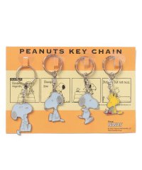 PEANUTS/ピーナッツ PEANUTS メタルキーホルダー4個セット/70年代/504900748