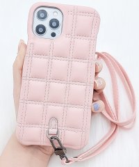 Lace Ladies/ネックストラップ付キルティングPUレザーiPhoneケース/504902245