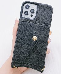 Lace Ladies/ネックストラップカードホルダー付PUレザーiPhoneケース/504902251