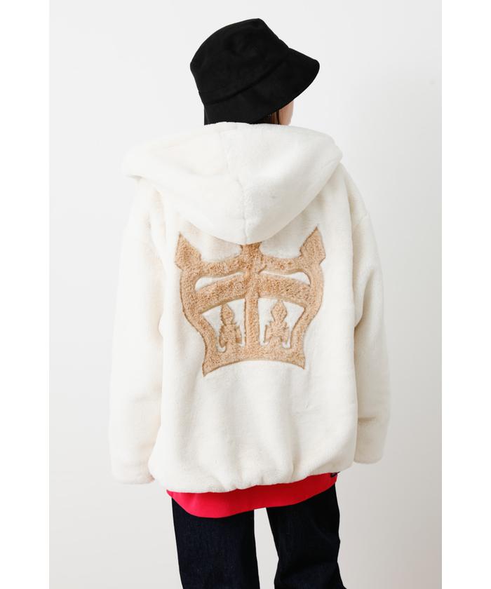 【最終価格】極美品RODEO CROWNS エコファー クラウン ブルゾン セール】（WEB・OUTLET限定）エコファークラウンブルゾン