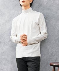 TopIsm/暖かい ハイネック タートルネック ロングTシャツ メンズ 長袖 Tシャツ カットソー ロンT 無地 スムース インナー/504907051