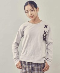 a.v.v(KID'S)/[100－130]ショルダーレースアップ長袖Tシャツ/504840578