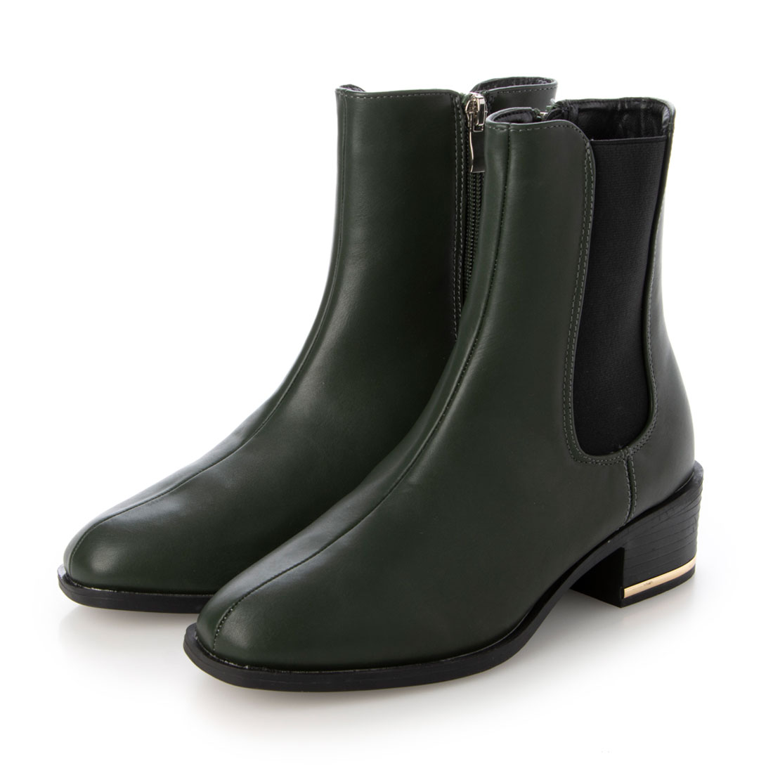 ショートブーツ・ブーティ ANDVARI ANKLE BOOTS セール】ヴィヴィアン VIVIAN サイドゴアゴールドパーツヒール