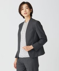 J.PRESS LADIES（LARGE SIZE）/BAHARIYE Houndstooth ノーカラー ジャケット/504913530