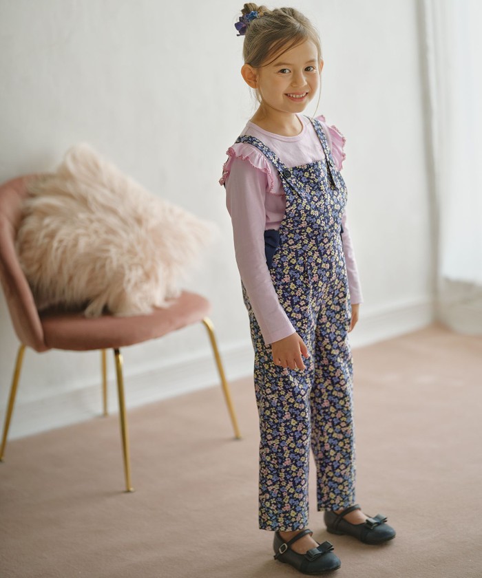 セール】【110－140cm】Flower tea party サロペット(504913543