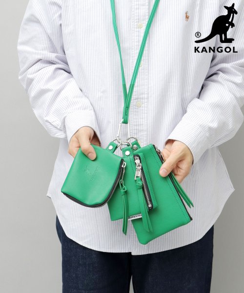 Kangol カンゴール フェイクレザー 3連ポーチ マルチ ショルダーバッグ ネックポーチ エーエムエスセレクト Ams Select D Fashion