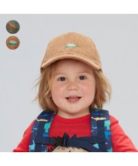 【子供服】 Kids Foret (キッズフォーレ) 恐竜刺繍コーデュロイキャップ・帽子 50cm～56cm B57404