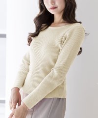 JULIA BOUTIQUE/ジュリアブティック JULIA BOUTIQUE 前後2WAYネックパーソナルカラーリブニットトップス/22613/504915688