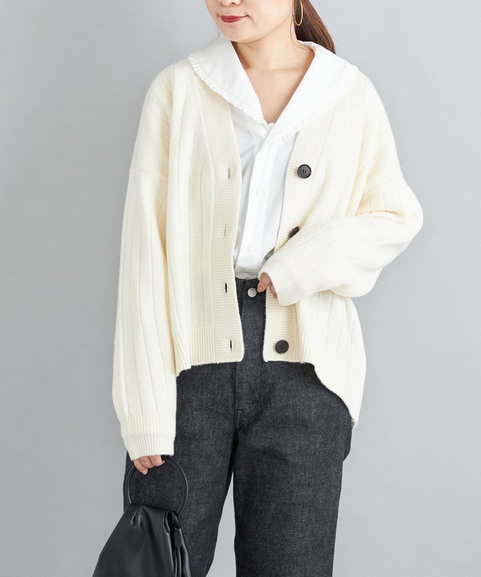 セール 50%OFF】ウールカシミヤ Vネック カーディガン◇(504916567