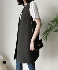 Forcement/フォースメント Forcement モノトーンロングジレ ベスト・ジレ・ビスチェ/504907977