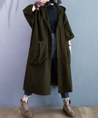 Amulet/アミュレット Amulet オーバーサイズトレンチコート レディース フード付き 無地 マニッシュ カジュアル/504918279