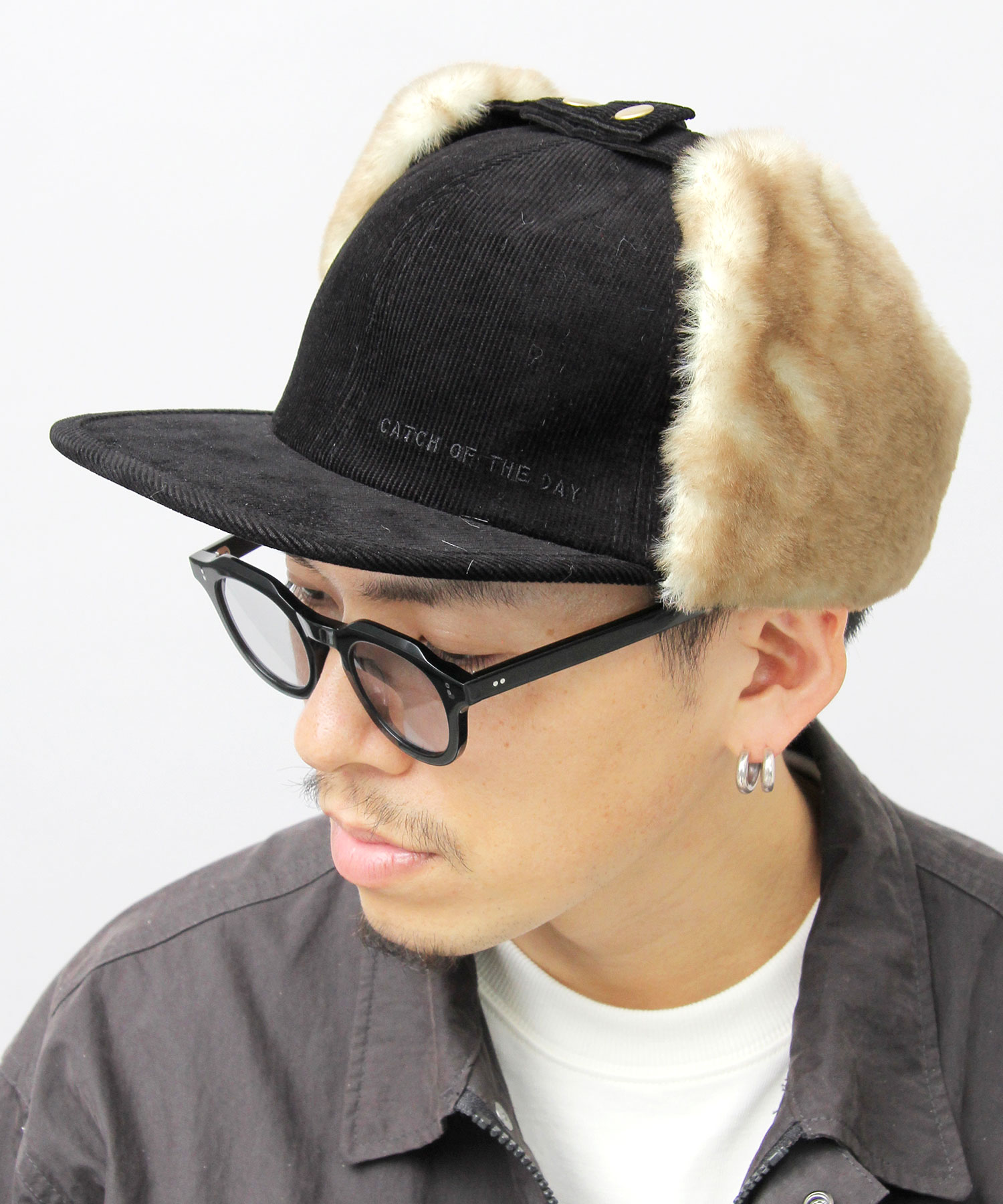 ベーシックエンチ Basiquenti 細畝 コーデュロイ フェイクファー