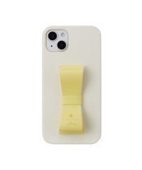 LANVIN en Bleu(Smartphone case)/Slim Wrap Case Stand & Ring Ribbon for iPhone14 Plus[Vintage White/Lemon Yellow]/504922542