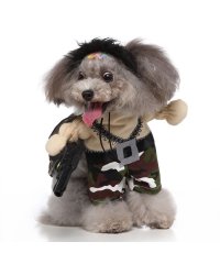 CLARAH　kids/犬服 ドッグ コスプレ 迷彩 カモフラ 犬用 ハロウィン コスチューム 小型犬 中型犬 /504923999