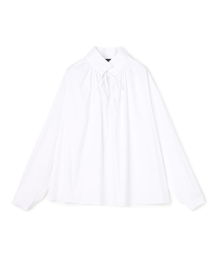 セール 40%OFF】ストレッチブロード ハイネックブラウス