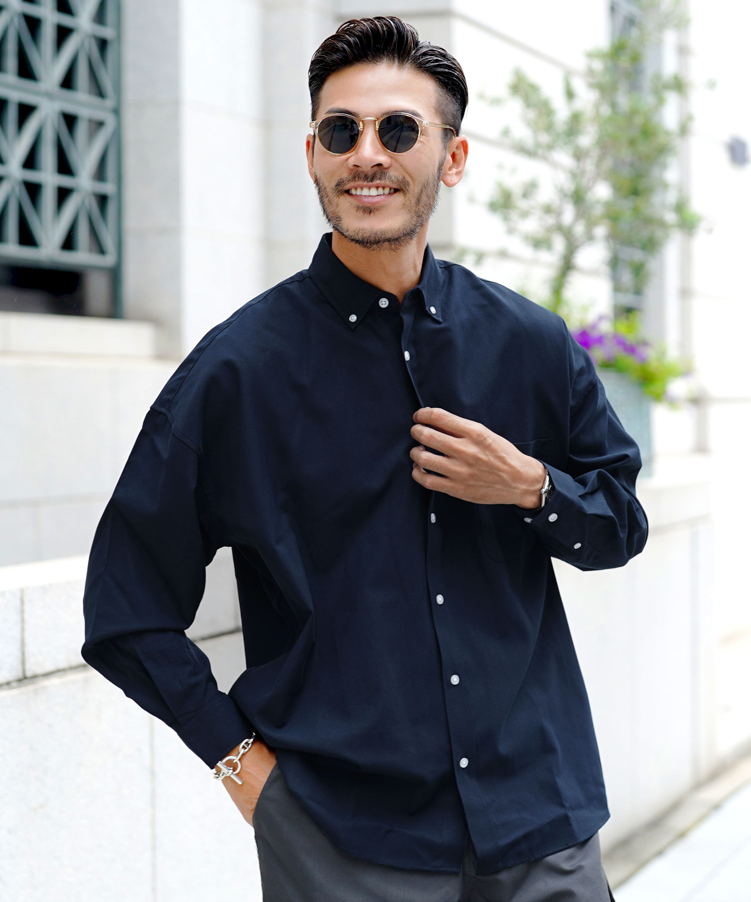 ジギーズショップ JIGGYS SHOP オックスフォード長袖リラックス ジギーズショップ JIGGYS SHOP オックスフォード長袖リラックス