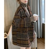 TeddyShop/テディショップ Teddyshop 『non－no1.2月合併号掲載商品 レディース ルーズシルエットチェック柄ショートコート/504928705