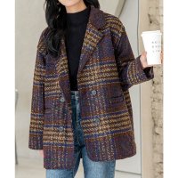 TeddyShop/テディショップ Teddyshop 『non－no1.2月合併号掲載商品 レディース ルーズシルエットチェック柄ショートコート/504928705
