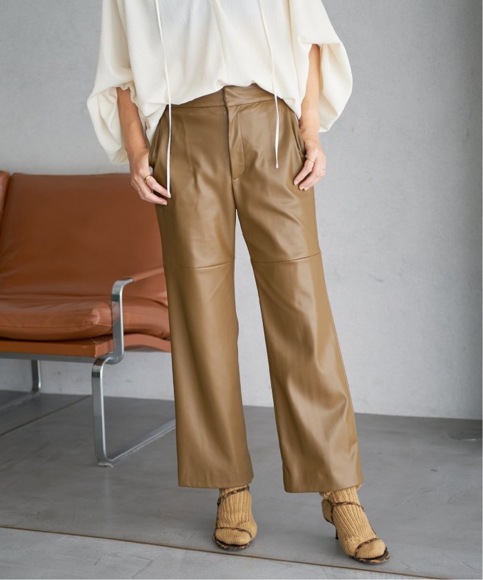 R'IAM】 フェイクレザー パンツ new(504930029) | プラージュ(Plage お手頃な価格で購入 Plage 【R’IAM】フェイクレザーパンツ カジュアルパンツ