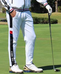 TopIsm/ゴルフパンツ メンズ ゴルフウェア GIORNO SEVEN ジョルノセブン ストレッチ ジャージ ジョガーパンツ サイドライン 刺繍 ロゴ ウエストゴム スリ/504932269