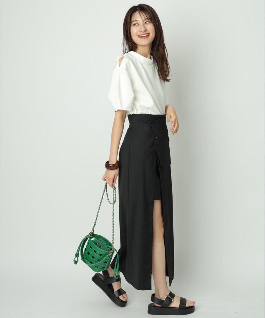 セール 70%OFF】ラップ風スリットスコート(504935329) | リ セール 70%OFF】ラップ風スリットスコート(504935329) | リ