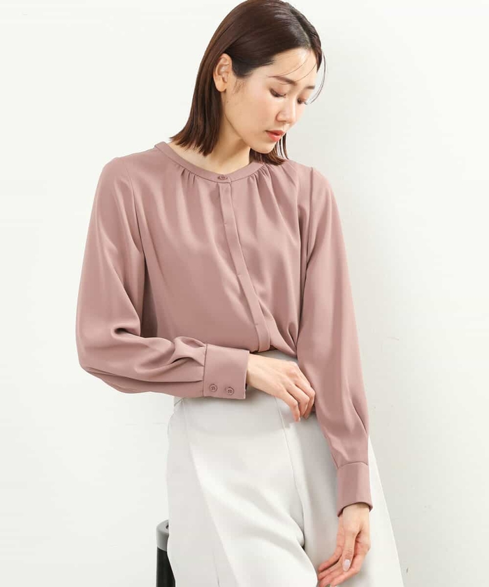 MK MICHEL  / エムケーミッシェルクラン ラッフルカラーフリルブラウス/洗える エムケー ミッシェルクラン MK MICHEL KLEIN ラッフルカラー