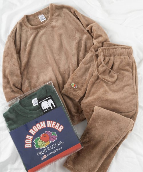 セール10%OFF】【Fruit of the Loom/フルーツオブザルーム】ボアフリース ルームウェア 上下セット (トレーナー×イージーパンツ)/ワンマイルウェア/パジャマ/リ(504918349) | FRUIT OF THE LOOM(FRUIT OF THE LOOM) - d fashion セール10%OFF】【Fruit of the Loom/フルーツオブザルーム】ボアフリース ルームウェア 上下セット (トレーナー×イージーパンツ)/ワンマイルウェア/パジャマ/リ(504918349) | FRUIT OF THE LOOM(FRUIT OF THE LOOM) - d fashion