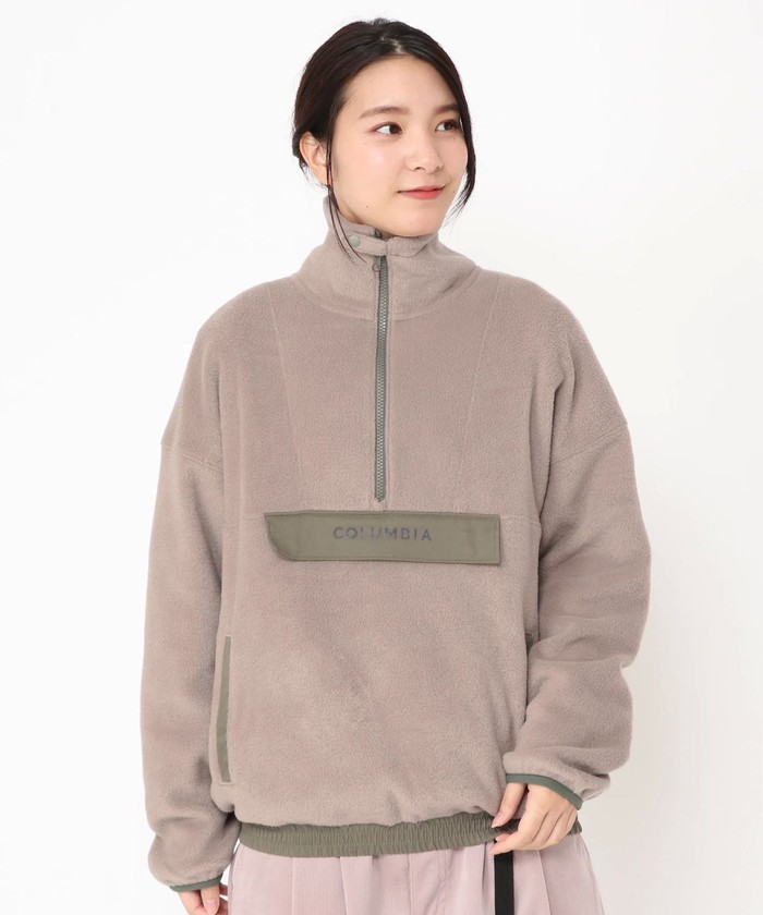 ★HV POLO レディース フリースジャケット[ルドゥー](L) 新品！★ レザートリム & ハイパイル フリース ジャケット （その他