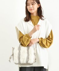 MK MICHEL KLEIN BAG/[2WAY]ファーコンビネーショントートバッグ/504939026