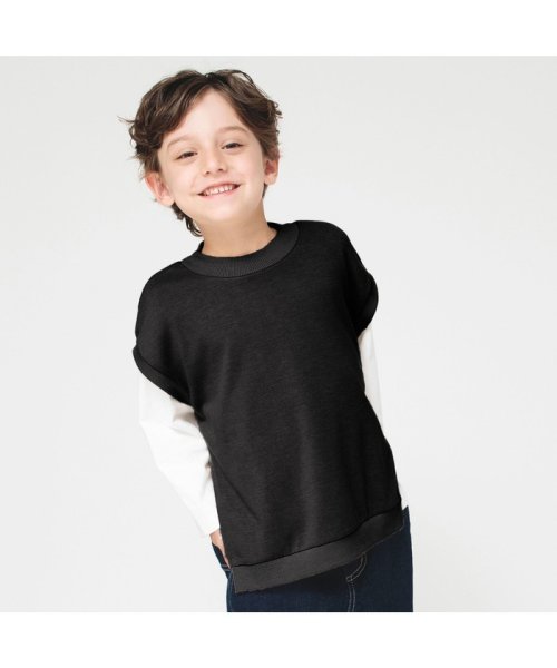 横編み風ベスト切り替え長袖tシャツ ブランシェス Branshes D Fashion 横編み風ベスト切り替え長袖tシャツ ブランシェス Branshes D Fashion