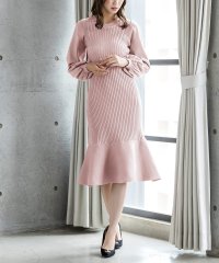 JULIA BOUTIQUE/ジュリアブティック JULIA BOUTIQUE ロング丈・バルーンスリーブマーメイドニットワンピース/22555/504940434