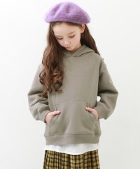 devirock/裏起毛 ビッグシルエット プルパーカー 子供服 キッズ 男の子 女の子 トップス パーカー トレーナー プルパーカー 肩落ち/504940844